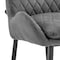 Armen Living Panama 26" Counter Height Bar Stool in Charcoal Fabric and Black Finish LCPMBACH26 - alternate 2
